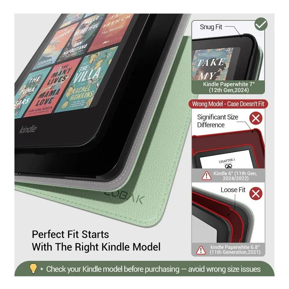 Stand Case for Kindle Paperwhite 12th Gen Sage Hand Strap Hard Shell, Snut Fit